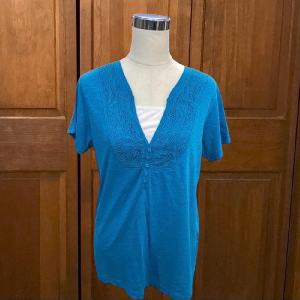 Northcrest Blue Short Sleeve Top - Picture 3 of 3